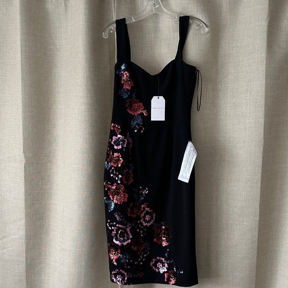 Dress the Population Nicole Sweetheart Floral Sequin Dress Sz M NWT - Picture 4 of 5